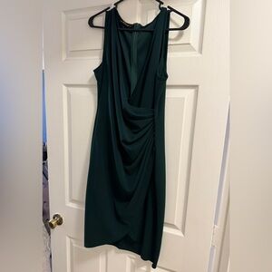 Elegant Green Draped Dress